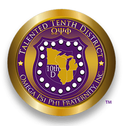 Omega Psi Phi Fraternity, Inc. Tenth District seal